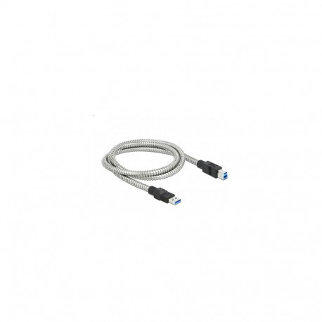 "USB 5 Gbps Kabel Typ-A Stecker zu Typ-B Stecker mit Metallmantel 1 m"