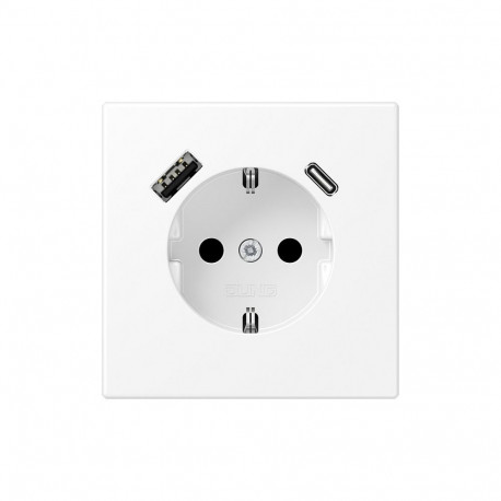 "Jung LS1520-15CAWWM SCHUKOsteckdose m.USB Typ AC"