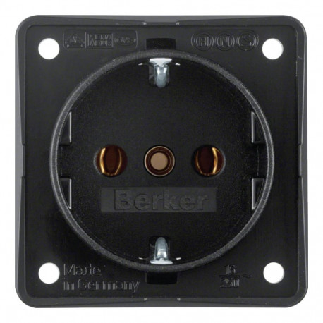 "Berker 09418505 Steckdose SCHUKO Integro Modul schwarz matt"
