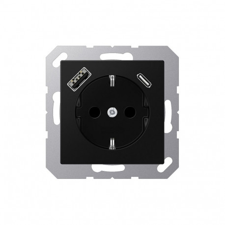 "Jung A1520-15CASWM SCHUKOsteckdose m.USB Typ AC"
