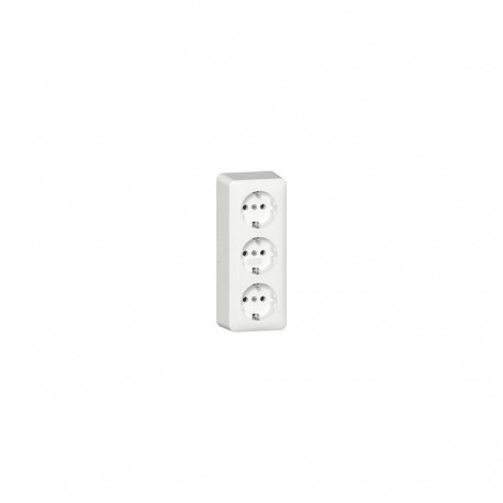 "GIRA 478913 3f-SCHUKO-Steckdose + Montagepl. AP Reinweiß"