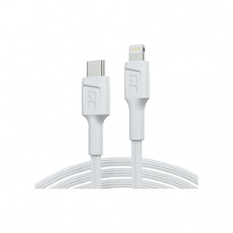 "USB-C > Lightning (ST-ST) 1m Green Cell White"