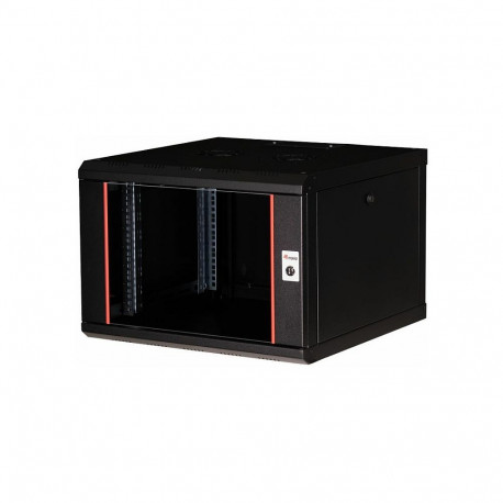 "Equip 19"" Netzwerkschrank Glastür PM 600x600mm 7HE schwarz"