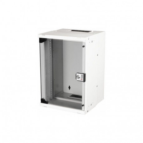 "Equip 10"" Wandgehäuse Glastür ECO 300x300mm 9U grau"