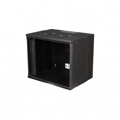 "Equip 19"" Wandgehäuse Glastür ECO 540x400mm 9U schwarz"