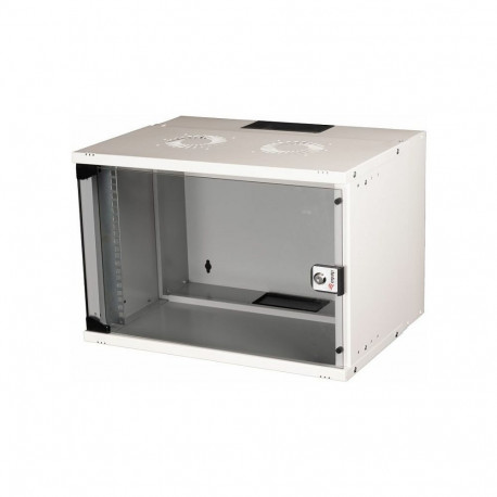 "Equip 19"" Wandgehäuse Glastür ECO 540x400mm 7U grau"