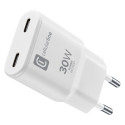 "Cellularline USB-C Duo GaN Reiselader 30W White"