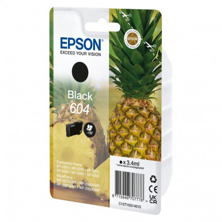 Epson tindikassett 604 3.4ml originaalne blisterpakendiga RF- ja akustilise alarmisignaaliga, must