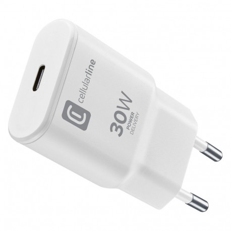 "Cellularline USB-C GaN Reiselader 30W White"
