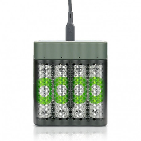 Battery Charger - GP ReCyko Speed M452 USB NiMH AA/AAA 4 x Batteries 2600 mAh