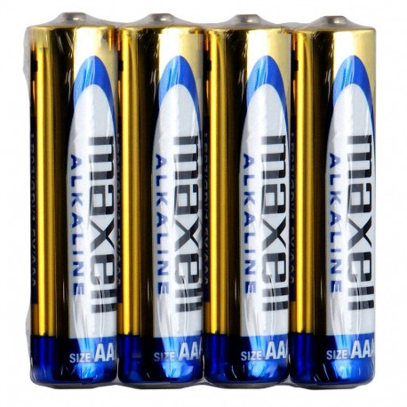 Battery - Maxell LR03 4T Alkaline AA 1.5V Batteries, 4 pcs