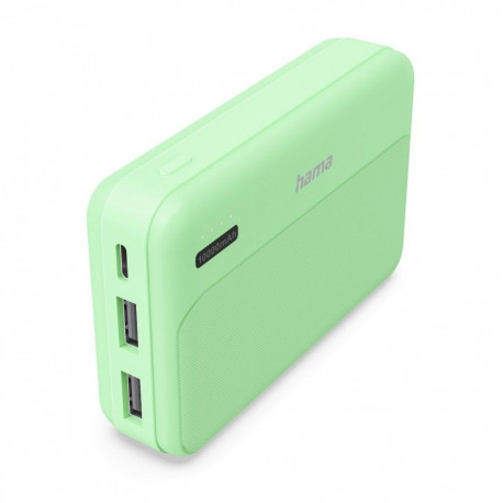 taskuakupank 10000mAh 2xUSB-A, roheline