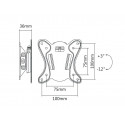 Maclean MC-715 Small TV Bracket Wall Mount for TV Monitor 13-27" LCD LED Plasma 75x75 100x100