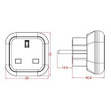 Goobay reisadapter UK–Euroopa, must