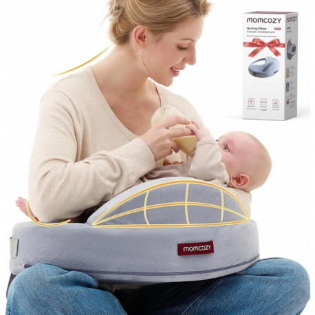 Momcozy exclusive memory foam nursing pillow, grey