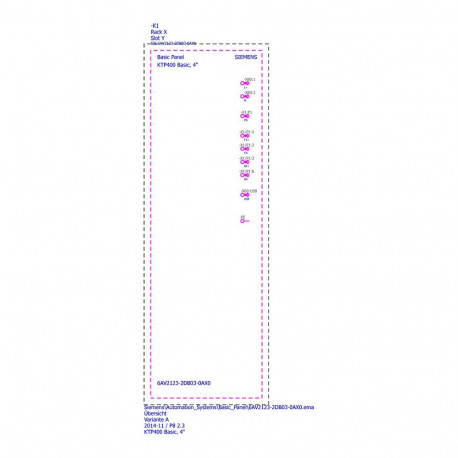 Siemens operaatorpaneel 6AV21232DB030AX0 SIMATIC KTP400 Basic