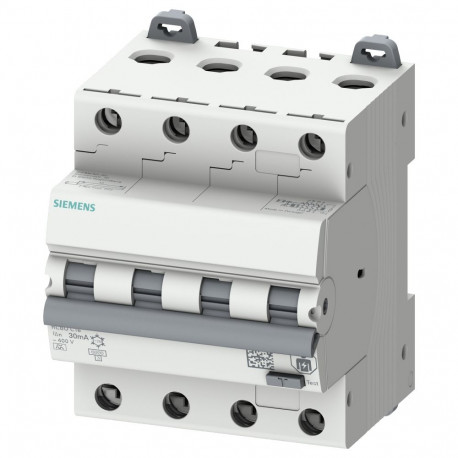 Siemens kombineeritud lekkevoolu- ja automaatkaitse 5SU1346-6FP16 4P B16 6KA type A 30mA 4TE