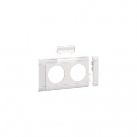 "Hager Blende 2fach Steckdose GB080219016 hfr OT80mm beschriftbar verkehrswei"
