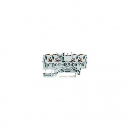"WAGO 2202-1401 4-Leiter-Durchgangsklemme ,mit Drcker,2,5mm,grau"