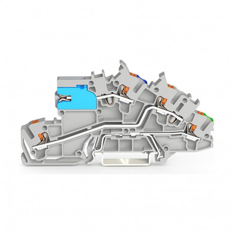 "WAGO 2203-7641 Installationsetagen- klemme,mit N-Trennschlitten,NT/L/PE,grau"