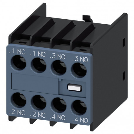 "Siemens 3RH29111HA22 Hilfsschalterblock 2S+2 S00/S0 front Schraubanschluss"