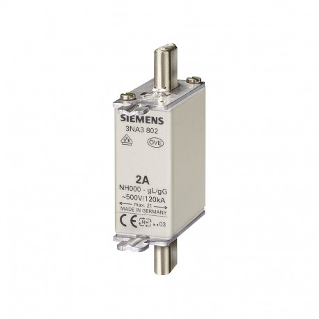 "Siemens 3NA3822 NH000 63A 500VAC/250DC gL/gG Sicherung spannungsfhrend"