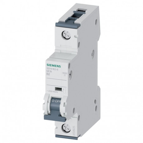 Siemens automaat 5SY41026 B 2A 230/400V 10kA 1p