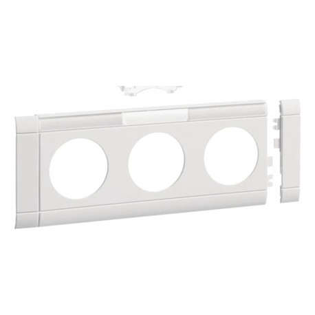 Hager katteplaat GB080319016 3-kohaline pistikupesa hfr OT80mm märgistatav, liiklusvalge