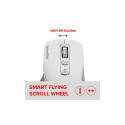 VELORA Rechargeable Mouse - Wireless, Bluetooth, Smart Flying Scroll Wheel, white