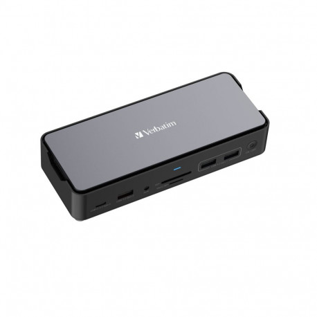 USB-C Pro Docking Station 15 in 1 inkl. 256 GB SSD (aluminium/schwarz, HDMI, DP, RJ-45, USB-A, USB-C