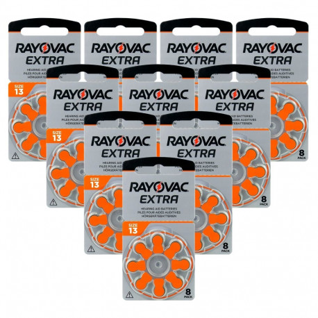 Hearing Aid Battery - Rayovac Extra Advanced 13 1.45 V, 80 Pcs