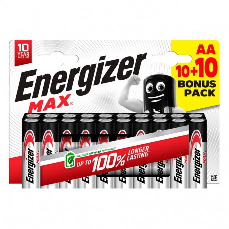Battery - Energizer LR6 Max Alkaline AA, 20 Pcs