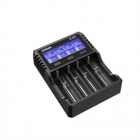 Battery Charger - Xtar VX4 V2 4-Channel USB-C Li-ion/Ni-MH 3.7V/1.2V Black