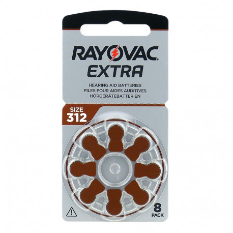 Battery - Rayovac 312 / PR41 Zinc-Air Hearing Aid Batteries, 8 Pcs