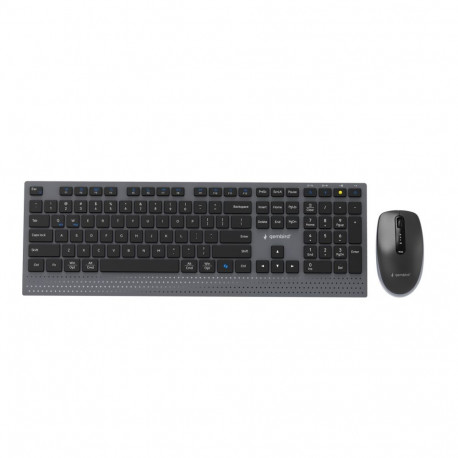 Gembird KBS-WPS-02 Dual-mode slim wireless desktop set, 2.4G+BT, US layout