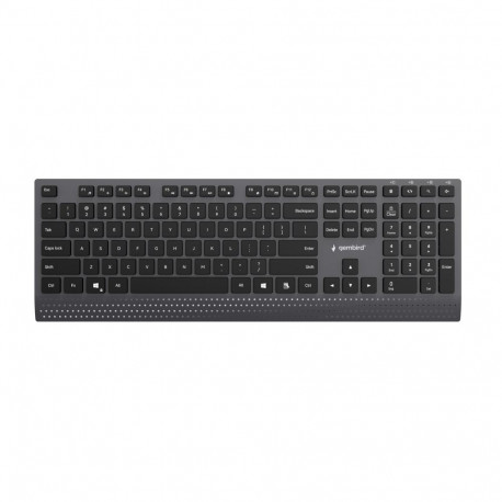 Gembird KB-MCH-06 Slim wired multimedia keyboard with Type-C adapter, US layout, black