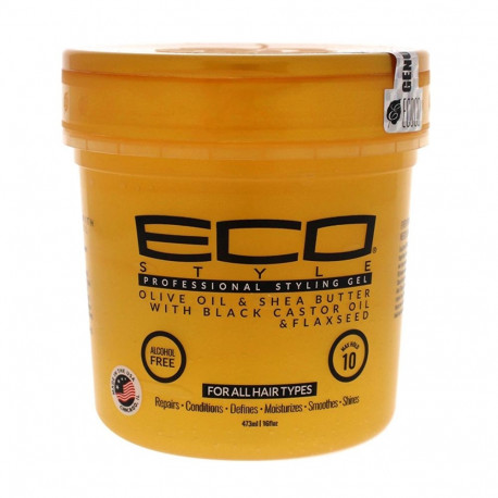 ECO STYLE juuksekreem 473ml oliiviõliga ja musta kastoorõliga sobib kõikidele juuksetüüpidele