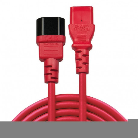 CABLE POWER IEC EXTENSION 2M/RED 30478 LINDY
