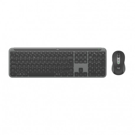 Keyboard and Mouse Set - Logitech MK950 Signature Slim Graphite Wireless Full-Size Backlit