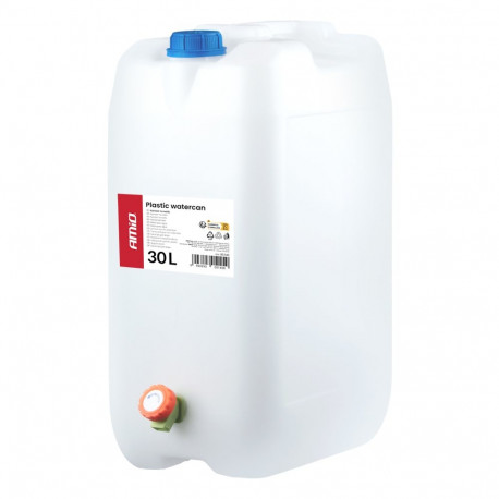 Kanister zbiornik plastikowy na wodę z kranem 30l biały amio-05145