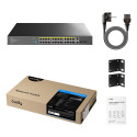 24-GbE PoE switch w/ 2 uplinks CUDY