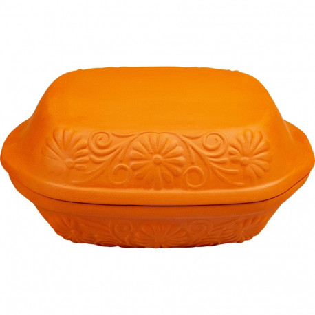 Browin 770604 savipõletatud savist ahjuvorm, 4L, 31cm, 21,1cm, 13,2cm, pruun, õlivaba