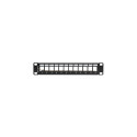 PATCH PANEL BLANK 12 PORT 1U 10" FTP FOR KEYSTONE MODULES BLACK LANBERG V2
