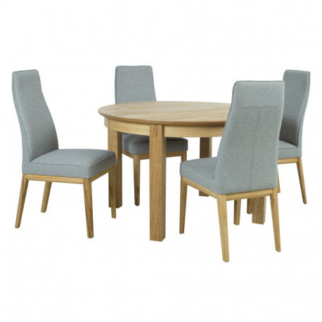 Dining set CHICAGO NEW round table and 4 chairs (19968)