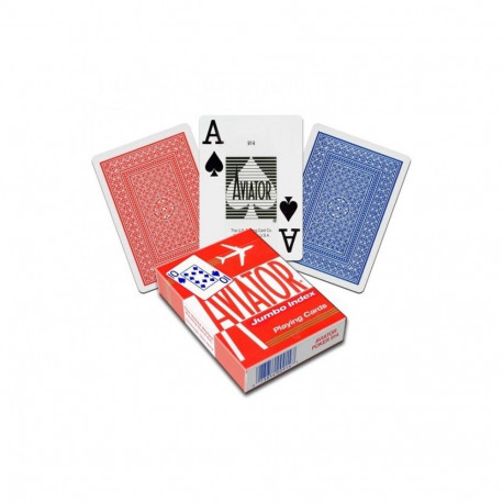 Aviator Jumbo Poker Cards (Red)