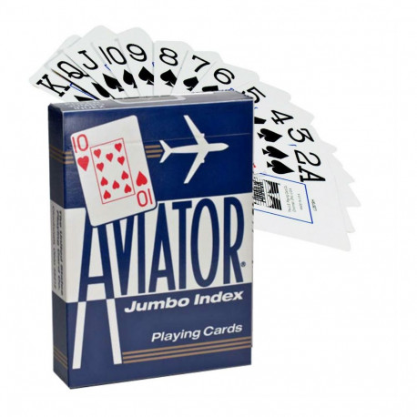 Aviator Jumbo Poker Cards (Blue)