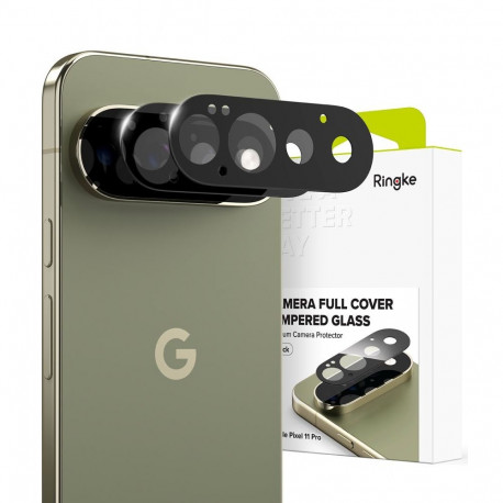 Ringke Tempered Glass Camera Full Cover 2-Pack for Google Pixel 11 Pro - Black