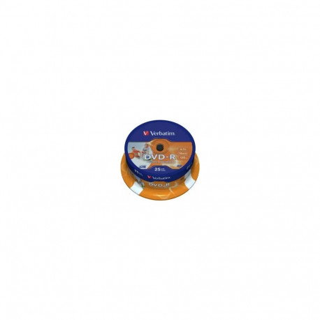 Matricas DVD-R AZO Verbatim 4.7GB 16x Wide Printable ID Brand 25 Pack Spindle