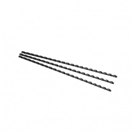 Köitespiraal 6mm (kuni 25 lehte) plast 100 tk must