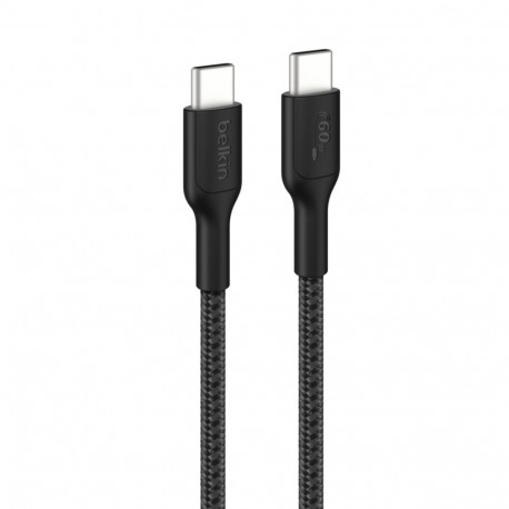 Belkin BOOSTCHARGE punutud kaabel CAB024hq2mBK 60W USB-C/C 2m, must